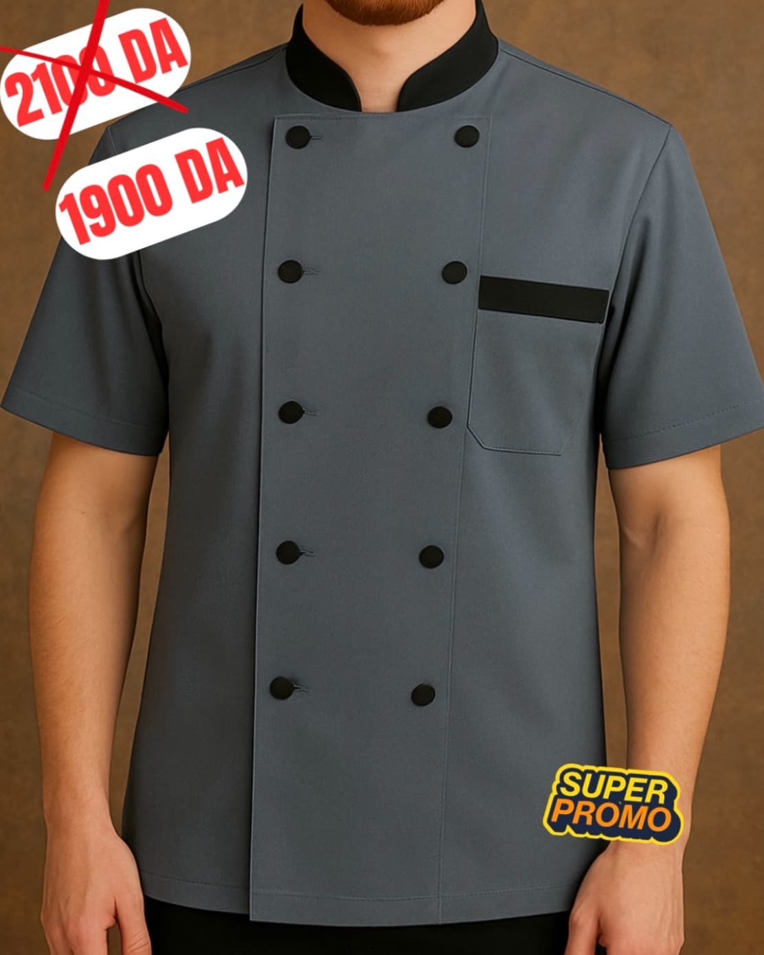 Veste gris pour cuisine
