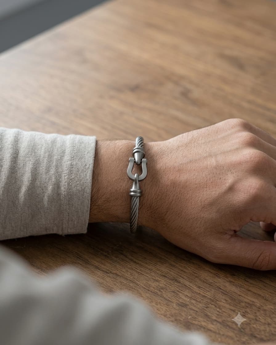 Bracelet jonc torsadé