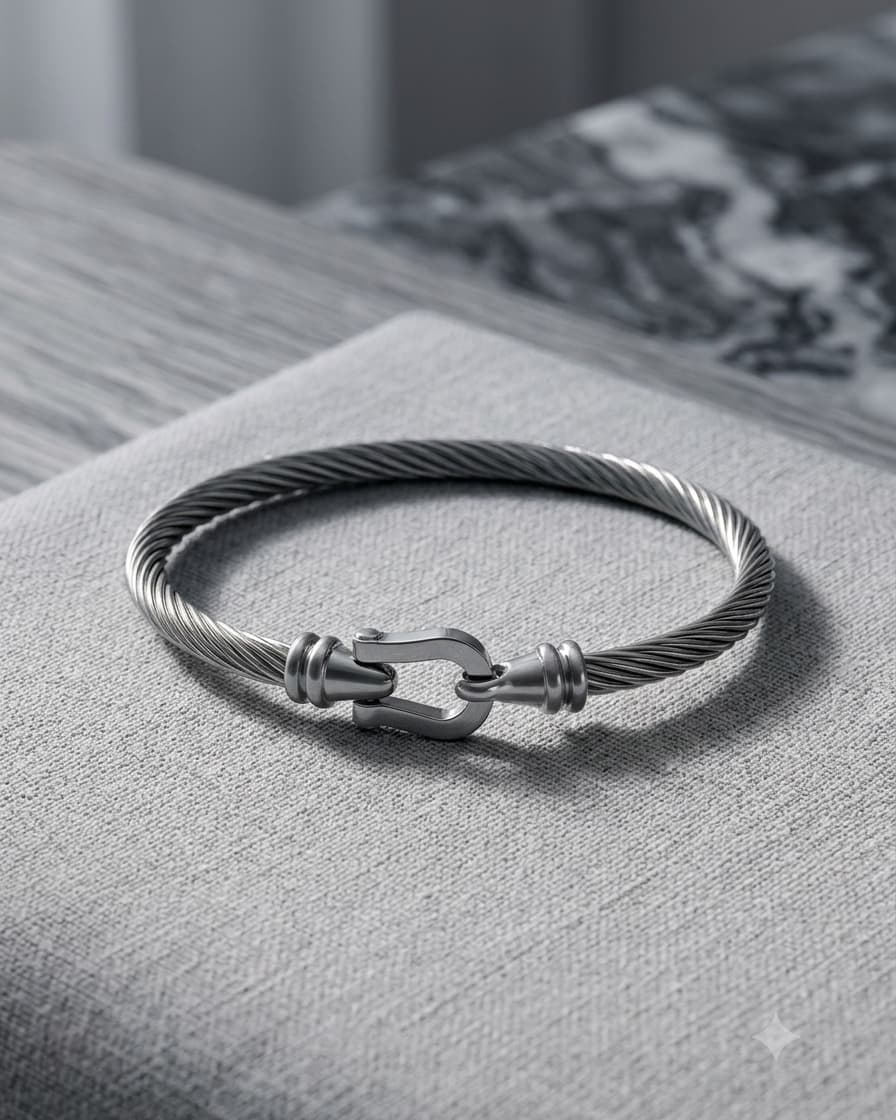 Bracelet jonc torsadé